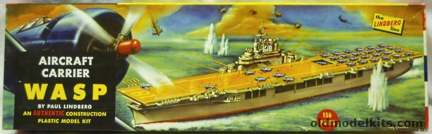 Lindberg 1/500 CV-18 USS Wasp Aircraft Carrier (Essex Class), 705-198 plastic model kit